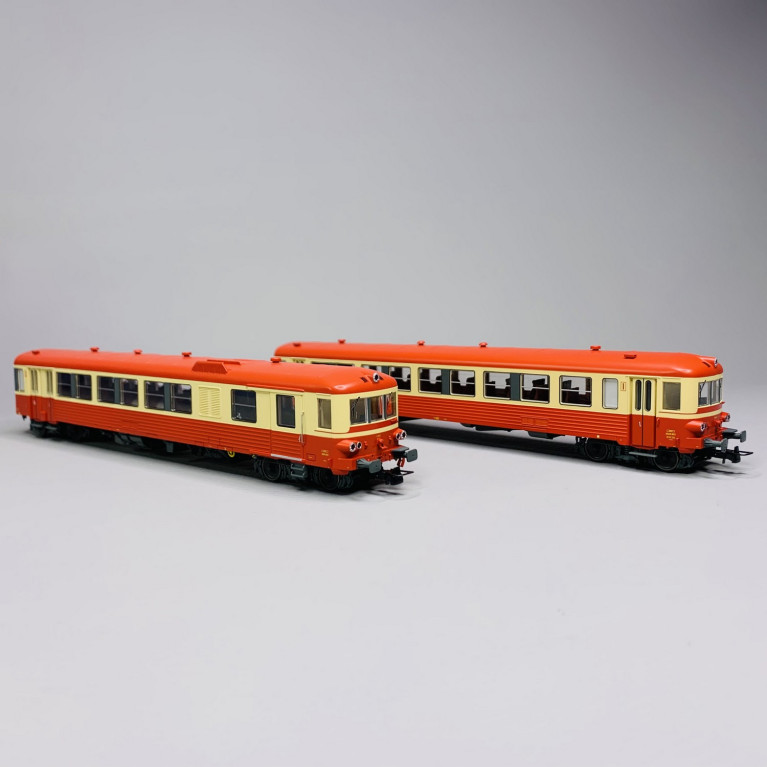 Autorail EAD, X 4317 + XR 8517 "livrée rouge/beige", Sncf, Ep IV - JOUEF HJ2614 - HO 1/87