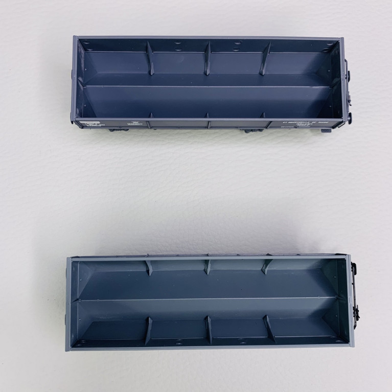2 wagons trémies FAL, DM + DM, "Redange-Dilling", Sncf, Ep III - Lsmodels 31105 - HO 1/87