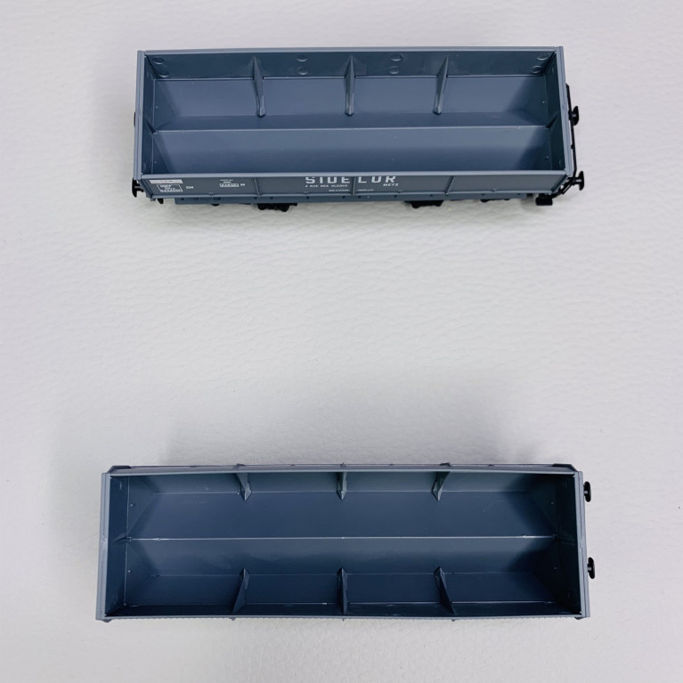 2 wagons trémies FAL, DM + DMH, "Sidelor", Sncf, Ep III - Lsmodels 31101 - HO 1/87
