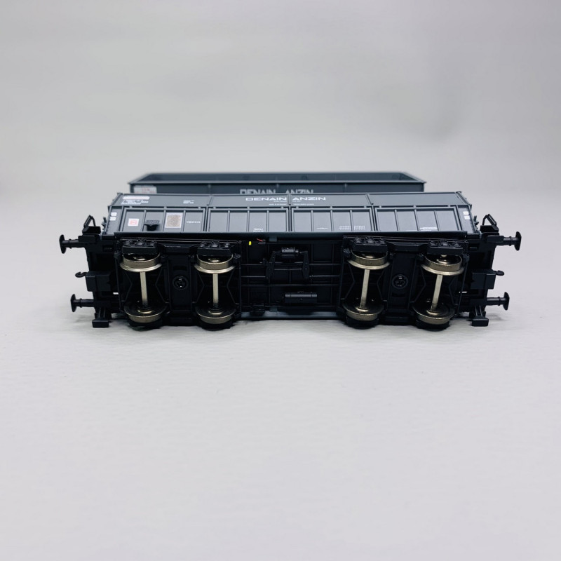 2 wagons trémies FAL, DM + DMH, "Denain-Anzin", Sncf, Ep III - Lsmodels 31101 - HO 1/87