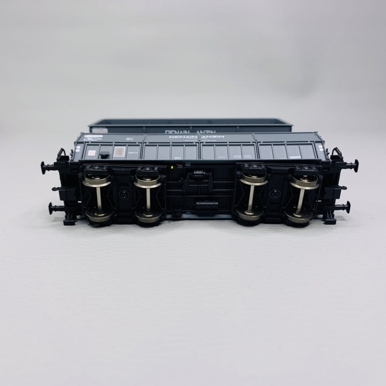 2 wagons trémies FAL, DM + DMH, "Denain-Anzin", Sncf, Ep III - Lsmodels 31101 - HO 1/87