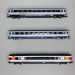 3 voitures voyageurs Eurocity EC7, SBB CFF, Ep VI - ROCO 74022- HO 1/87