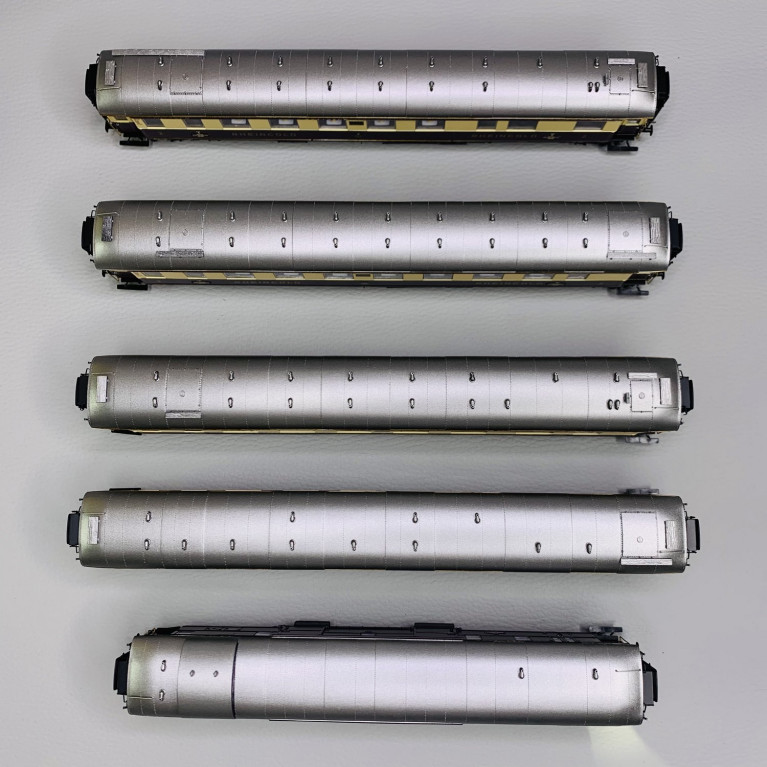 Coffret de 5 voitures grandes lignes Rheingold, DRG, Ep II, Digital Son - BRAWA 46466 -HO 1/87
