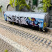 Wagon à parois coulissantes Hbbillns avec graffitis, CFF , Ep VI - ALBERT MODELL 245035 - HO 1/87