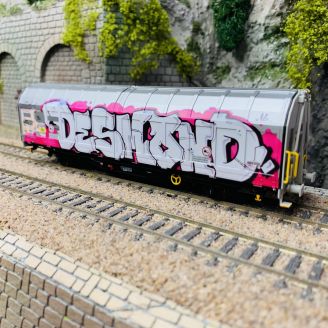 Wagon à parois coulissantes Hbbillns avec graffitis, SBB , Ep VI - ALBERT MODELL 245036 - HO 1/87