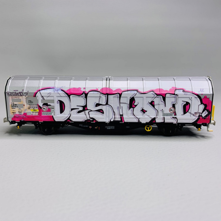 Wagon à parois coulissantes Hbbillns avec graffitis, SBB , Ep VI - ALBERT MODELL 245036 - HO 1/87