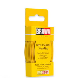 Câble 0,14 mm², Jaune, 10 m - BRAWA 3101