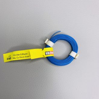 Câble 0,08 mm², Bleu, 10 m - BRAWA 3165