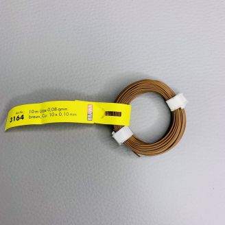 Câble 0,08 mm², Marron, 10 m - BRAWA 3146