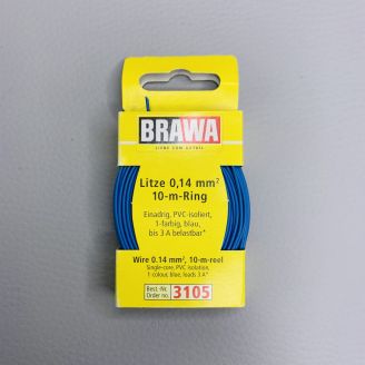 Câble 0,14 mm², Bleu, 10 m - BRAWA 3105