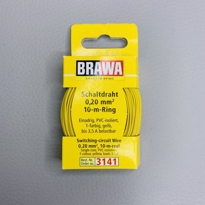 Câble 0,20 mm², jaune, 10 m - BRAWA 3143