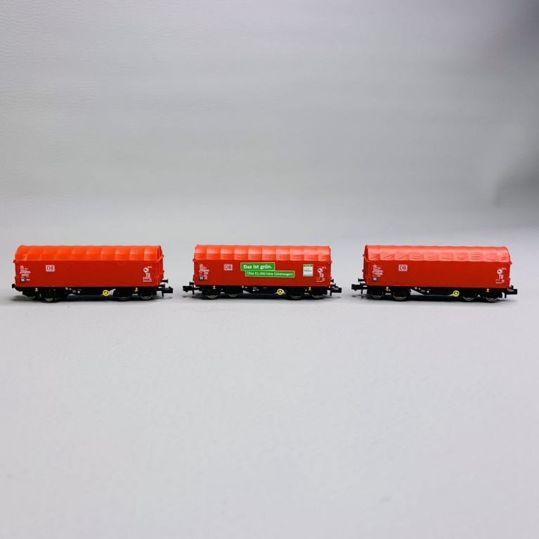 3 Wagons à bâche coulissante type Shimmns, DB AG, Ep VI - FLEISCHMANN 6660014 - N 1/160