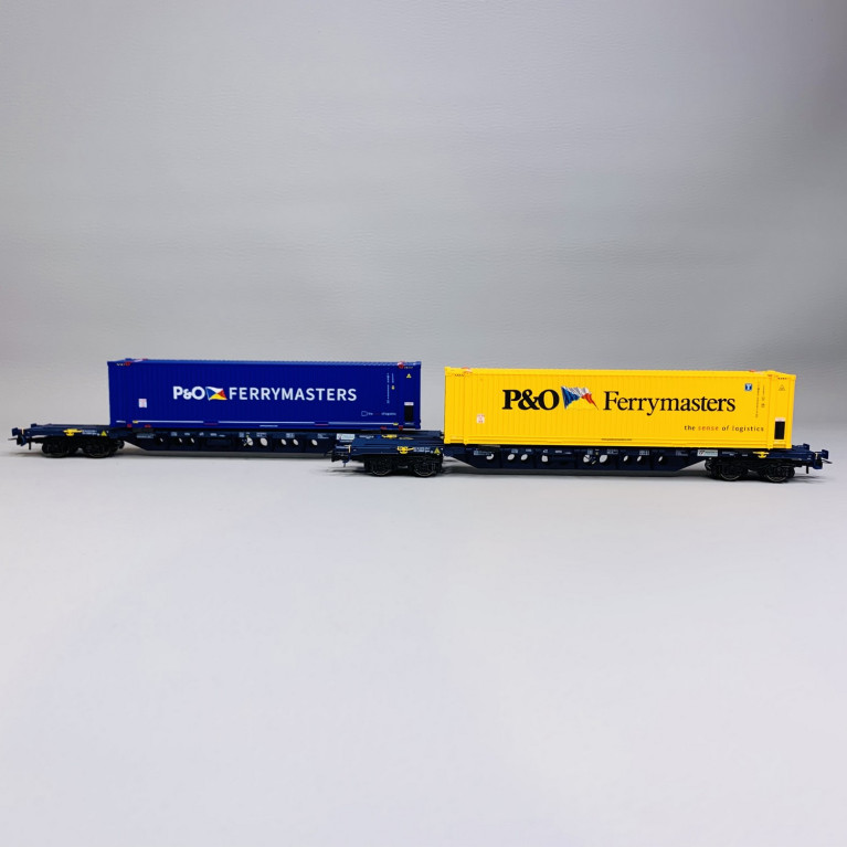 Wagon porte conteneurs Sgnss "P&O Ferrymaster", Mercitalia Intermodal, Ep VI - RIVAROSSI HR6614 - HO 1/87
