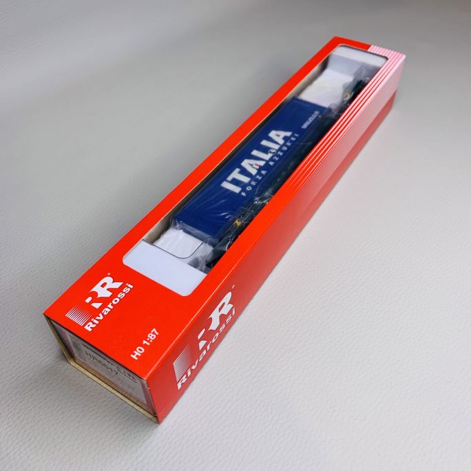 Wagon porte conteneurs Sgns "Italia Forza Azzurri", FS CEMAT, Ep V - VI - RIVAROSSI HR6617 - HO 1/87