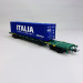 Wagon porte conteneurs Sgns "Italia Forza Azzurri", FS CEMAT, Ep V - VI - RIVAROSSI HR6617 - HO 1/87