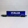 Wagon porte conteneurs Sgns "Italia Forza Azzurri", FS CEMAT, Ep V - VI - RIVAROSSI HR6617 - HO 1/87