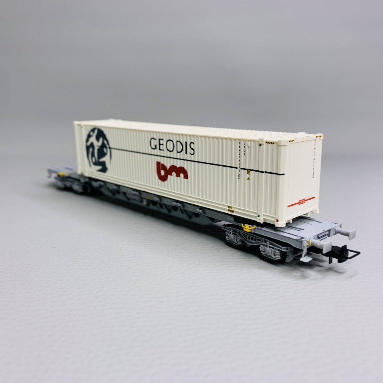 Wagon porte conteneurs Sgnss, "Geodis", Ep V - JOUEF HJ6263 - HO 1/87