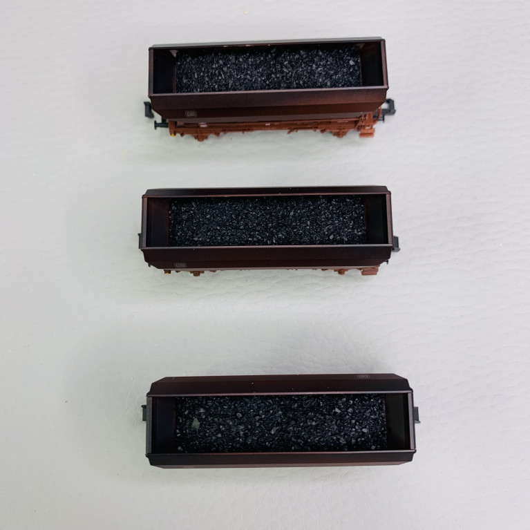 Coffret de wagons marchandises "Side Dump Car", DB, ep. IV - MINITRIX 15466 - N 1/160