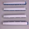 4 voitures RIO 77 livrée "Stelyrail bleu", SNCF, Ep V - JOUEF HJ4184 - HO 1/87