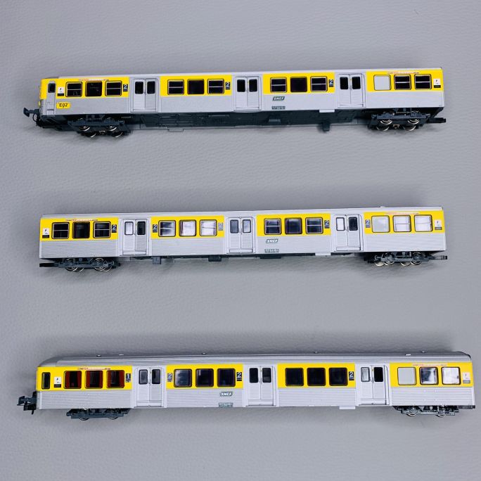 3 voitures RIO 78 livrée TER "ex Nord Pas de Calais", Sncf, Ep V - JOUEF HJ4186 - HO 1/87