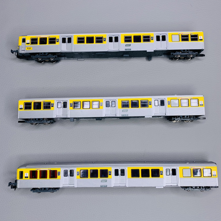 3 voitures RIO 78 livrée TER "ex Nord Pas de Calais", Sncf, Ep V - JOUEF HJ4186 - HO 1/87