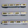 3 voitures RIO 78 livrée TER "ex Nord Pas de Calais", Sncf, Ep V - JOUEF HJ4186 - HO 1/87