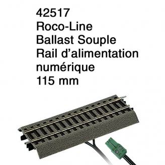 Rail d'alimentation numérique 115 mm Ballast Souple-HO 1/87-ROCO 42517