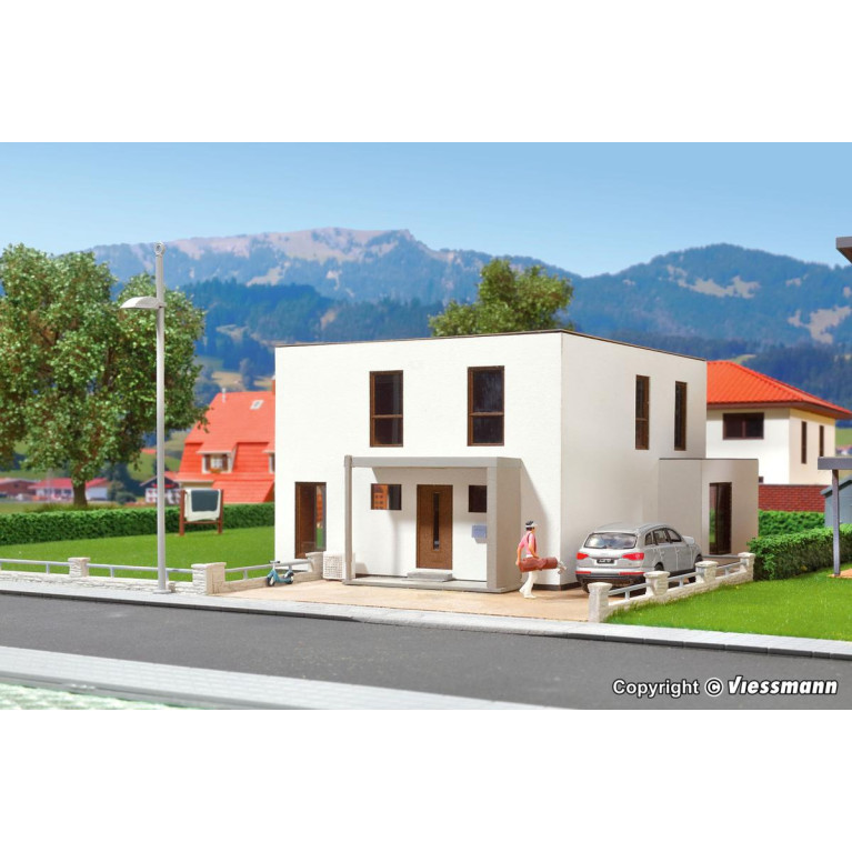 Maison cube Lina avec terrasse KIBRI 38339 - HO 1/87
