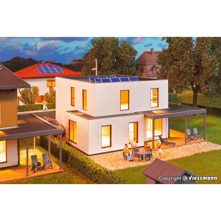 Maison cube Lina avec terrasse KIBRI 38339 - HO 1/87