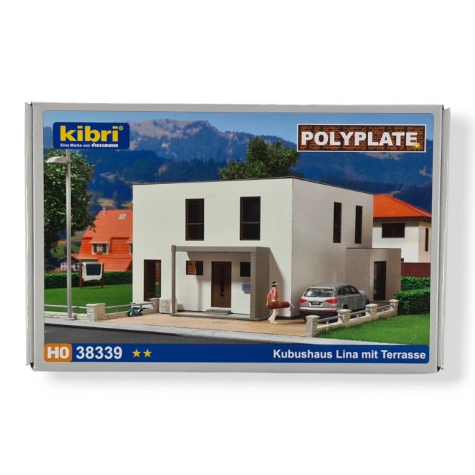 Maison cube Lina avec terrasse KIBRI 38339 - HO 1/87