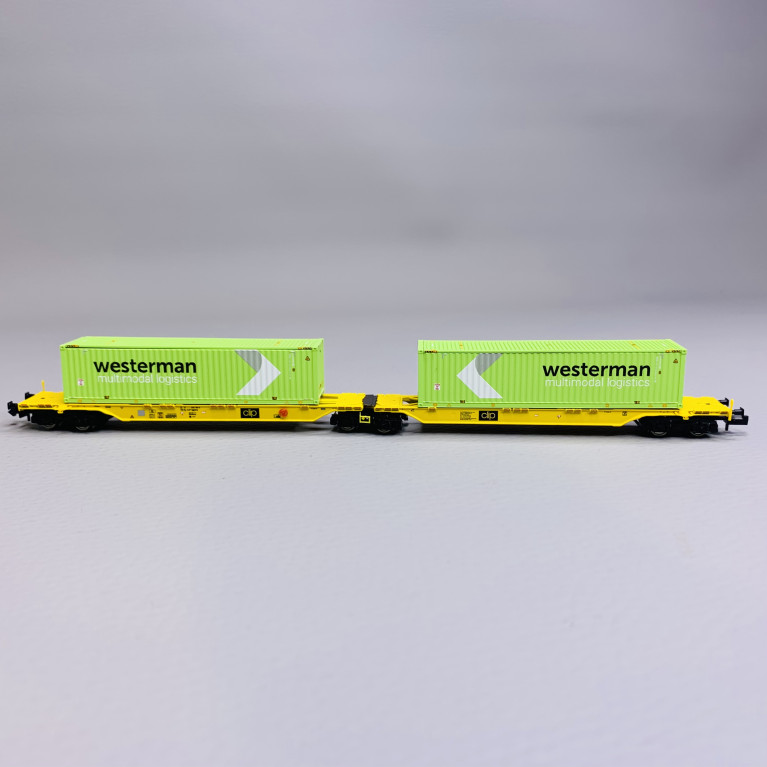 Wagon porte conteneurs Sggmrs "WESTERMAN", CLIP, Ep VI - FLEISCHMANN 825342 - N 1/160