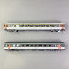 2 voitures Corail A9u + B11tu, 1 et 2 CL, Sncf, Ep V - PIKO 97309 - HO 1/87