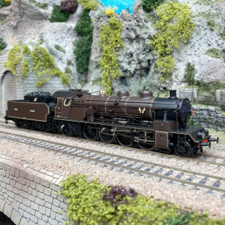 Locomotive vapeur 141 A 4.1126 dépôt de Creil, NORD Ep II - REE MB-155 - HO 1/87
