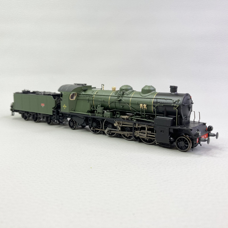 Locomotive vapeur 141 D 318, dépôt Badan, Sncf Ep III - REE MB-160- HO 1/87