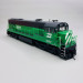 Locomotive diesel U25C 5611, Burlington Northern,Ep III, digital son - RIVAROSSI HR2887S - HO 1/87