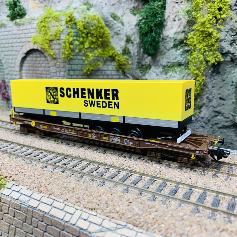 Wagon-poche Schenker Suède, AAE Cargo AG, Ep. V - MARKLIN 471438 -HO 1/87