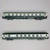 2 voitures DEV AO 2CL, U59 B9 (ex A9), logo encadré, Sncf, Ep IV - JOUEF HJ4181 - HO 1/87