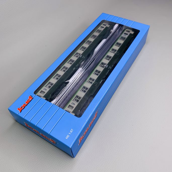 2 voitures DEV AO 2CL, U59 B9 (ex A9), logo encadré, Sncf, Ep IV - JOUEF HJ4181 - HO 1/87