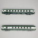 2 voitures DEV AO 2CL, U59 B9 (ex A9), logo nouille, Sncf, Ep IV et V - JOUEF HJ4182 - HO 1/87