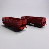 2 wagons minéraliers DM "SACILOR", Sncf, Ep IV - Lsmodels 31113 - HO 1/87