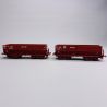 2 wagons minéraliers DM "SACILOR", Sncf, Ep IV - Lsmodels 31113 - HO 1/87