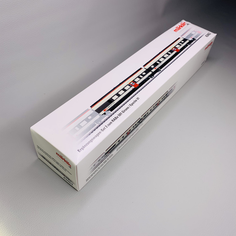 Voitures de complément-coffret 3 pour le RABe 501 Giruno, CFF, Ep VI - MARKLIN 43463 - HO 1/87