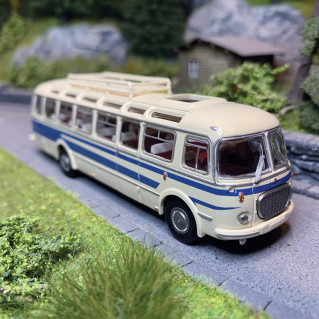 Autobus Skoda 706 RTO Jelcz 043 Blanc / Bleu - Starline Models 58239 - 1/87