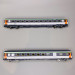 Set 2 voitures voyageurs Corail VU, 2ème classe, SNCF, Ep V - JOUEF 97310 - HO 1/87