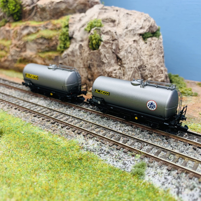 2 Wagons Citerne Algeco SNCF Ep III - Arnold HN6607, échelle N 1/160, Neufs