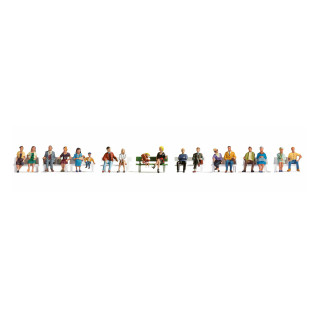 Set de figurines XL « assis » - NOCH 16131 - HO 1/87