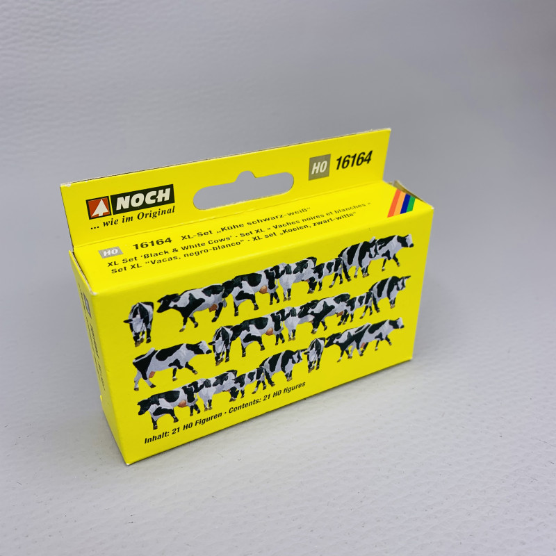 Set de figurines XL « Vaches noires et blanches » - NOCH 16164 - HO 1/87