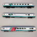 Coffret de 3 voitures voyageurs IC 507/530 "IC Sila", FS, Ep Vb - RIVAROSSI HR4359 - HO 1/87