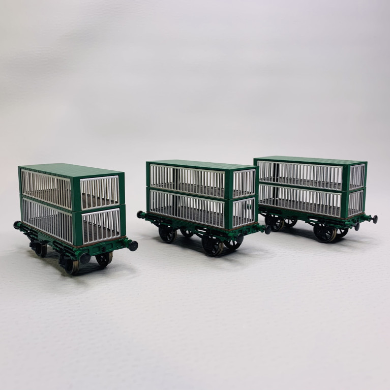 Pack de 3 wagons à transfort à moutons L&MR, Ep. I - HORNBY R60165 - HO 1/76