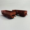 2 wagons à minerai "COCKERILL SAMBRE", SNCB, Ep IV - Lsmodels 32085 - HO 1/87